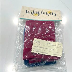 Wildflowers Maroon and Blue with polka dots Tights‎